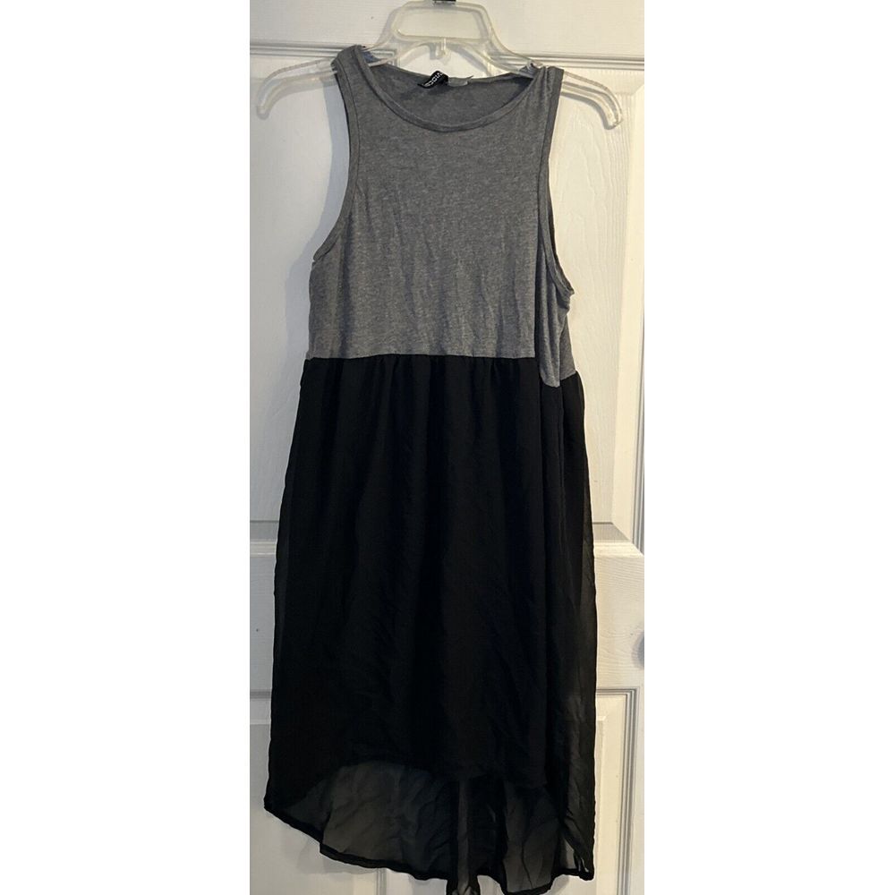 Divided by H&M Ladies Sleeveless Colorblock Jersey Dress Gray & Black Ten (10)